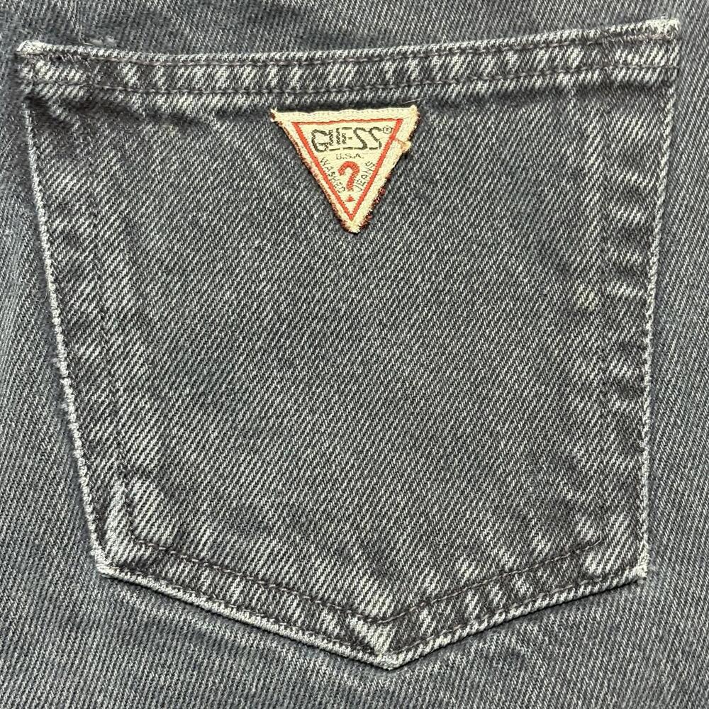 Vtg GUESS Style 1060 Dark Wash High Waisted Tapered Denim Jeans RARE Size-28 - Picture 10 of 12
